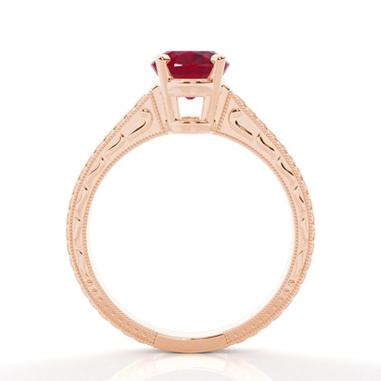Medium Rubinring Verlobungsring In Einer Krappenfassung
