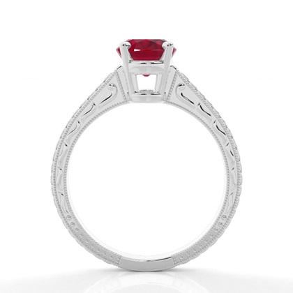 Medium Rubinring Verlobungsring In Einer Krappenfassung