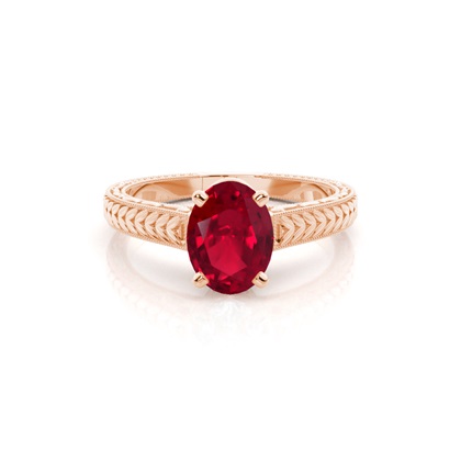 Oval Rose Gold Diamond Rings Gemstones