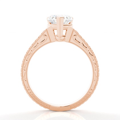Heart Rose Gold Solitaire Engagement Rings