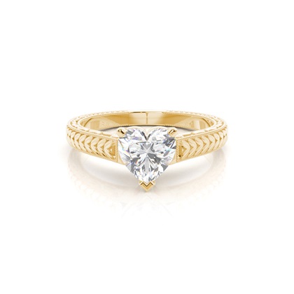 Yellow Gold Solitaire Diamond Rings 