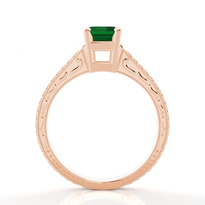Medium Smaragd Verlobungsring In Einer Krappenfassung
