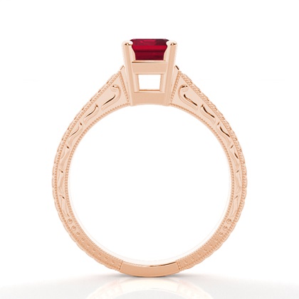 Medium Rubinring Verlobungsring In Einer Krappenfassung