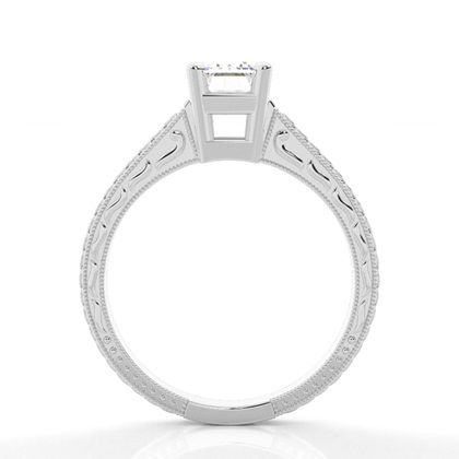 Emerald Vintage Diamond Engagement Rings