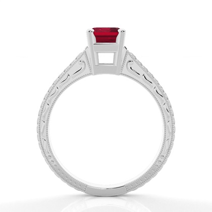 Medium Rubinring Verlobungsring In Einer Krappenfassung