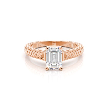 Emerald Vintage Diamond Engagement Rings