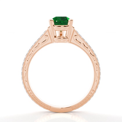 Medium Smaragd Verlobungsring In Einer Krappenfassung