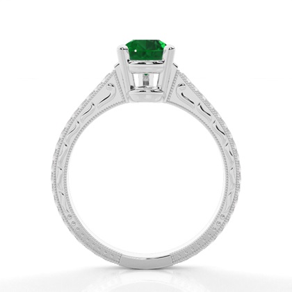 Medium Smaragd Verlobungsring In Einer Krappenfassung