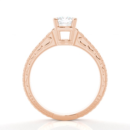 4.00 Carat Rose Gold Solitaire Engagement Rings