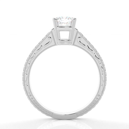 Cushion Solitaire Diamond Rings
