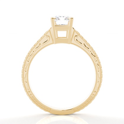 4.00 Carat Yellow Gold Solitaire Engagement Rings