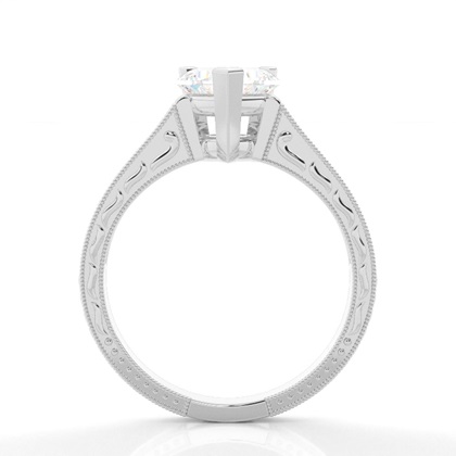 1.00 Carat Platin Seitensteine Verlobungsringe