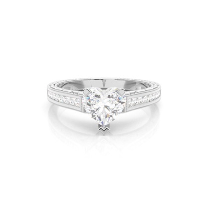 White Gold Side Stone Diamond Rings