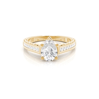 Pear Vintage Diamond Engagement Rings
