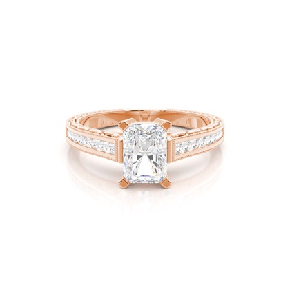 Vintage Rose Gold Diamond Engagement Rings