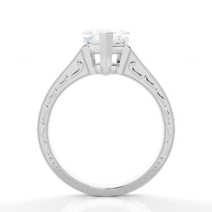 1.00 Carat Platin Seitensteine Verlobungsringe