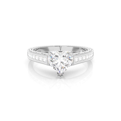 Heart Vintage Diamond Engagement Rings