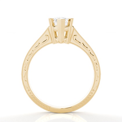 Pear Yellow Gold Diamond Rings