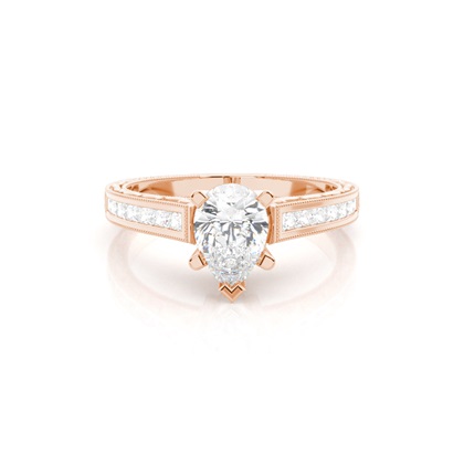 Vintage Rose Gold Diamond Engagement Rings