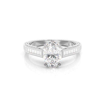 Oval Vintage Diamond Engagement Rings