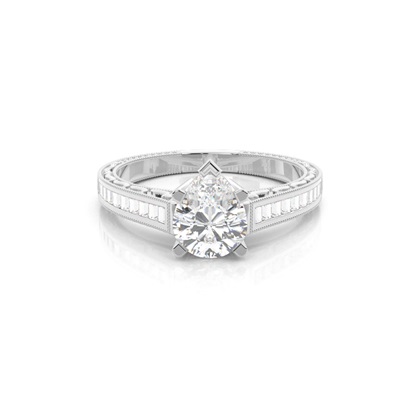 Pear Vintage Diamond Engagement Rings