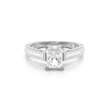 Radiant Vintage Diamond Engagement Rings