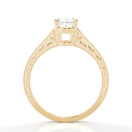 1.00 Carat Yellow Gold Side Stone Engagement Rings