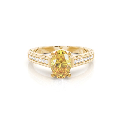 Yellow Gold Vintage Diamond Engagement Rings