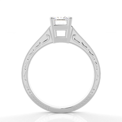 Emerald Vintage Diamond Engagement Rings