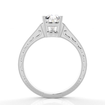 Pear Side Stone Diamond Engagement Rings