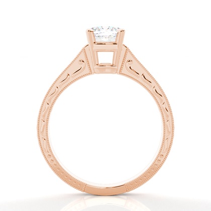 4.00 Carat Rose Gold Side Stone Engagement Rings