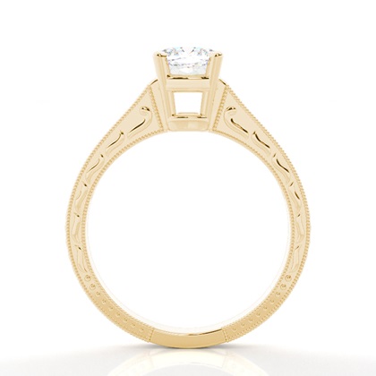 4.00 Carat Yellow Gold Side Stone Engagement Rings