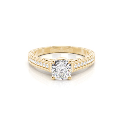 Yellow Gold Side Stone Diamond Rings