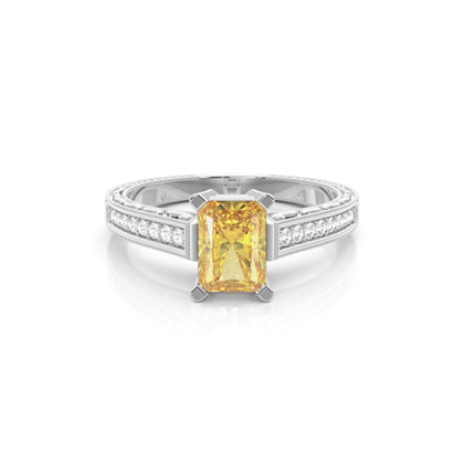 Radiant Yellow Diamond Engagement Rings