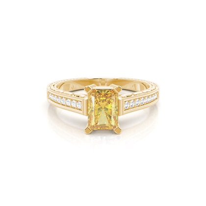 Radiant Yellow Gold Diamond Engagement Rings