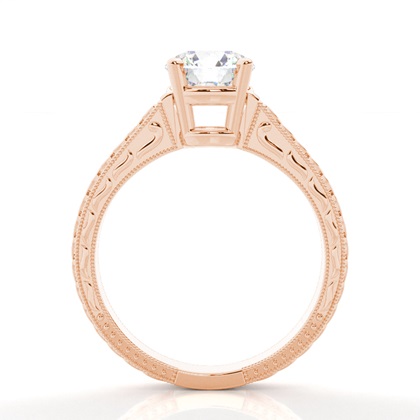 Vintage Rose Gold Diamond Engagement Rings