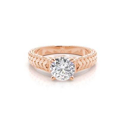 Vintage Rose Gold Diamond Engagement Rings