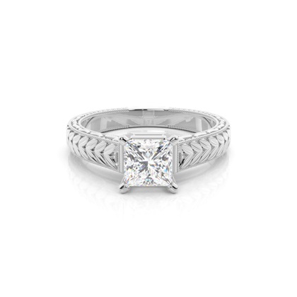 Princess Vintage Diamond Engagement Rings