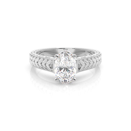 Oval Solitaire Diamond Rings
