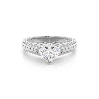Heart Solitaire Diamond Engagement Rings