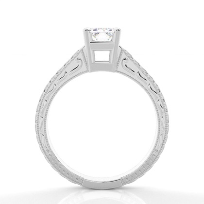 Emerald Vintage Diamond Engagement Rings