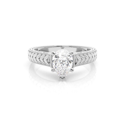 Pear Vintage Diamond Engagement Rings