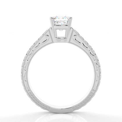 Cushion Solitaire Diamond Rings