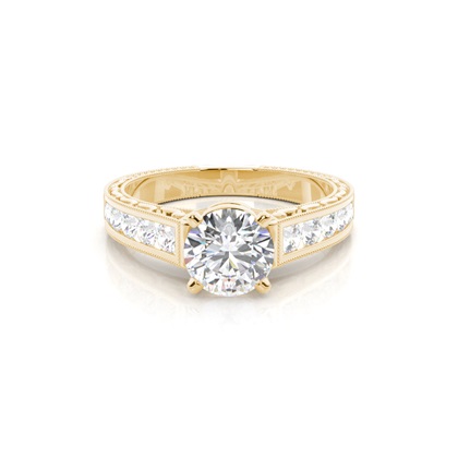 Yellow Gold Vintage Diamond Engagement Rings