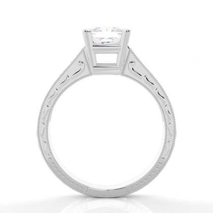 Princess Vintage Diamond Engagement Rings