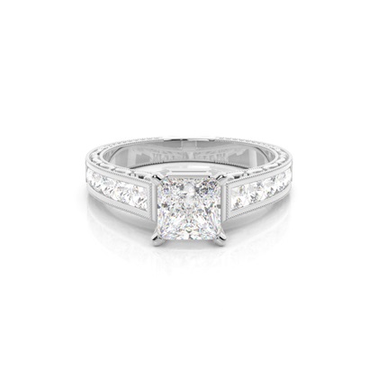 Princess Vintage Diamond Engagement Rings