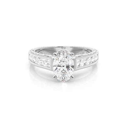 Oval Cut Diamond Rings