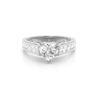 Heart Vintage Diamond Engagement Rings