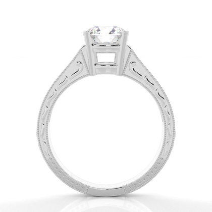 Round Diamond Vintage Diamond Engagement Rings