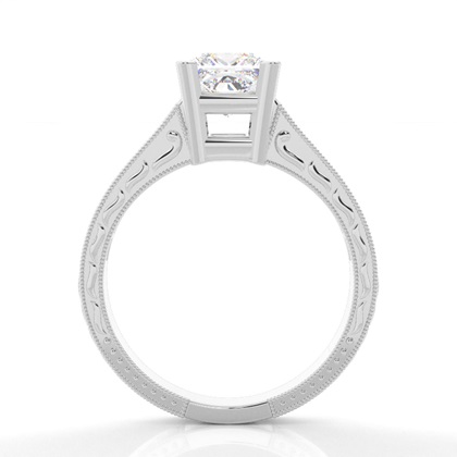 Princess Vintage Diamond Engagement Rings